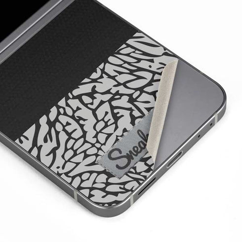 Elephant Print Sneakerhead Black Galaxy Z Flip6 Skin