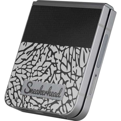 Elephant Print Sneakerhead Black Galaxy Z Flip6 Skin