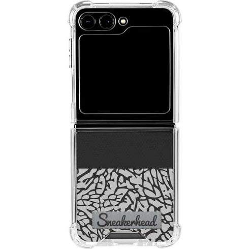 Elephant Print Sneakerhead Black Galaxy Z Flip6 Clear Case