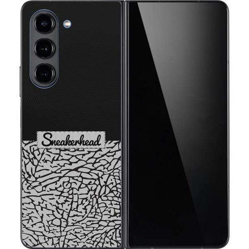 Elephant Print Sneakerhead Black Galaxy Z Fold5 5G Skin
