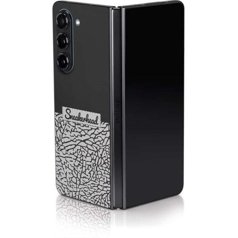 Elephant Print Sneakerhead Black Galaxy Z Fold5 5G Skin
