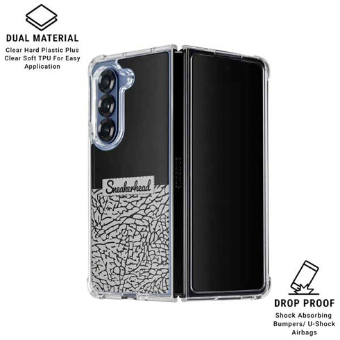 Elephant Print Sneakerhead Black Galaxy Z Fold6 Clear Case