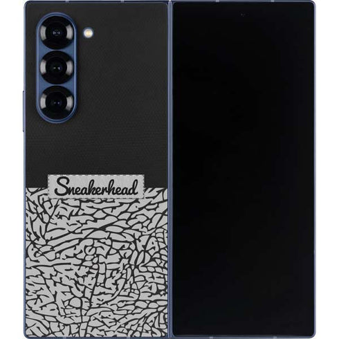 Elephant Print Sneakerhead Black Galaxy Z Fold6 Skin