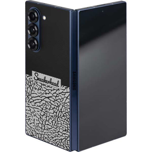 Elephant Print Sneakerhead Black Galaxy Z Fold6 Skin