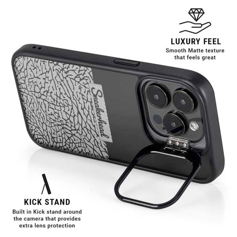 Elephant Print Sneakerhead Black iPhone 13 Pro Max Kickstand Case