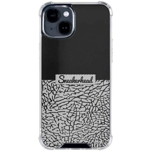 Elephant Print Sneakerhead Black iPhone 15 Clear Case