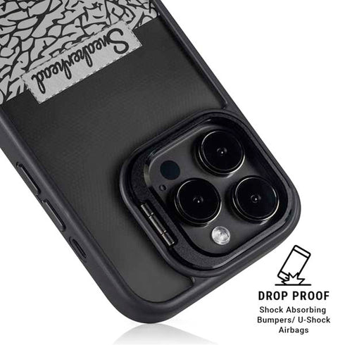 Elephant Print Sneakerhead Black iPhone 15 Pro Kickstand Case