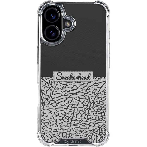 Elephant Print Sneakerhead Black iPhone 16 Clear Case