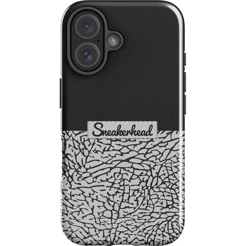Elephant Print Sneakerhead Black iPhone 16 Plus Impact Case