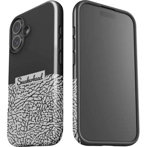 Elephant Print Sneakerhead Black iPhone 16 Plus Impact Case
