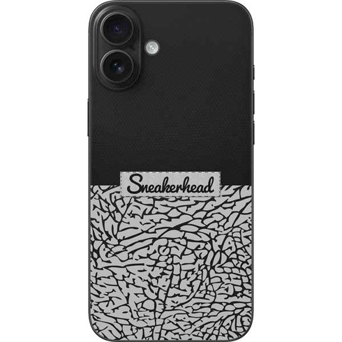 Elephant Print Sneakerhead Black iPhone 16 Plus Skin