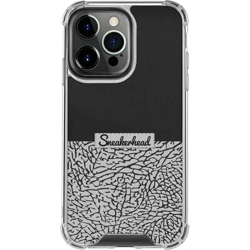 Elephant Print Sneakerhead Black iPhone 16 Pro Clear Case