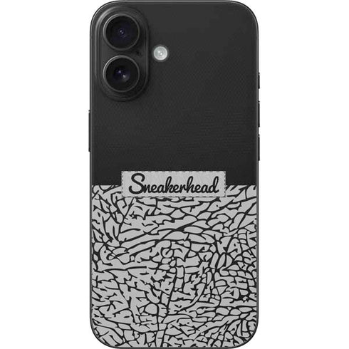 Elephant Print Sneakerhead Black iPhone 16 Skin