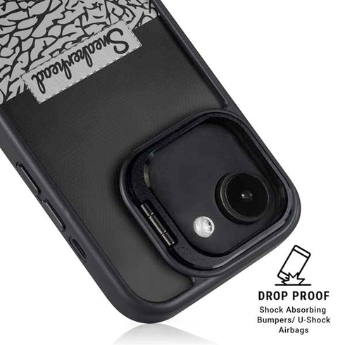 Elephant Print Sneakerhead Black iPhone 16e Kickstand Case