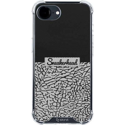 Elephant Print Sneakerhead Black iPhone 16e Clear Case