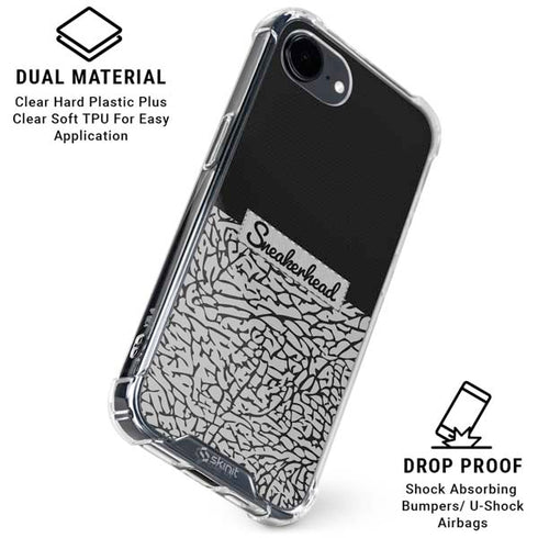 Elephant Print Sneakerhead Black iPhone 16e Clear Case