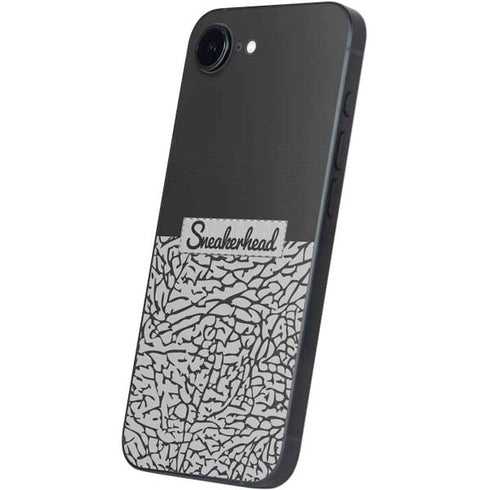 Elephant Print Sneakerhead Black iPhone 16e Skin