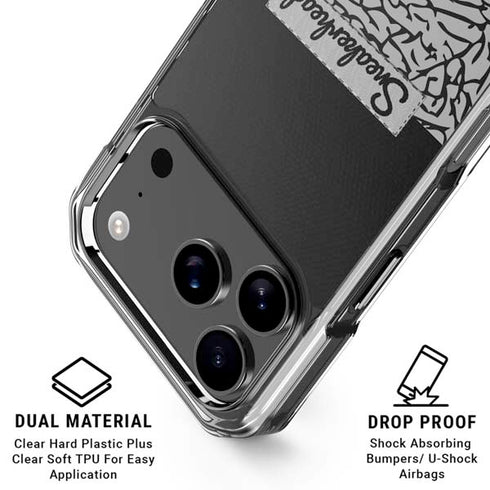 Elephant Print Sneakerhead Black iPhone 18 Pro Clear Case