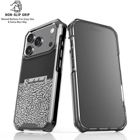 Elephant Print Sneakerhead Black iPhone 18 Pro Clear Case
