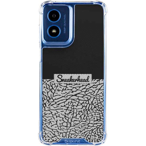 Elephant Print Sneakerhead Black Moto G 5G (2024) Clear Case