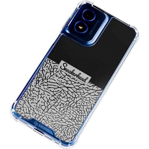 Elephant Print Sneakerhead Black Moto G Play 4G (2024) Clear Case