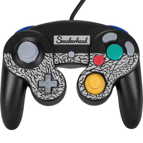 Elephant Print Sneakerhead Black Nintendo GameCube Controller Skin