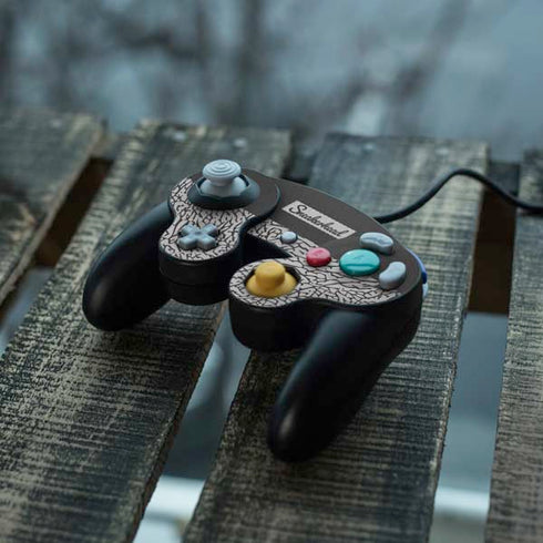 Elephant Print Sneakerhead Black Nintendo GameCube Controller Skin