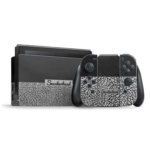 Elephant Print Sneakerhead Black Nintendo Skins