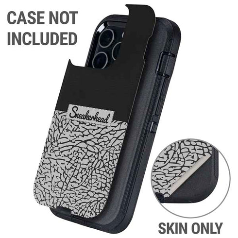Elephant Print Sneakerhead Black Otterbox Defender iPhone Skin