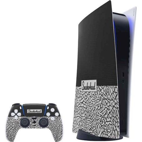 Elephant Print Sneakerhead Black PlayStation PS5 Skins