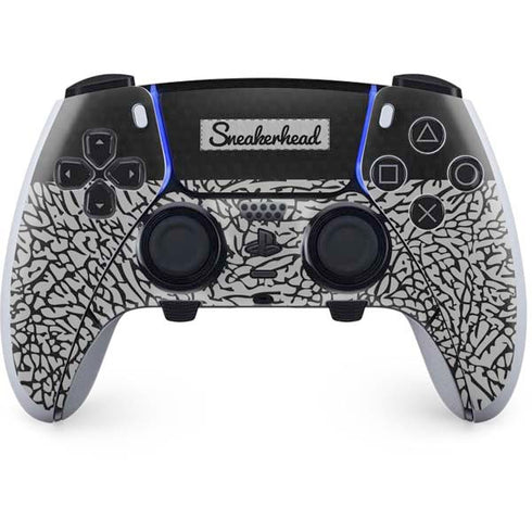 Elephant Print Sneakerhead Black PS5 DualSense Edge Pro Controller Skin