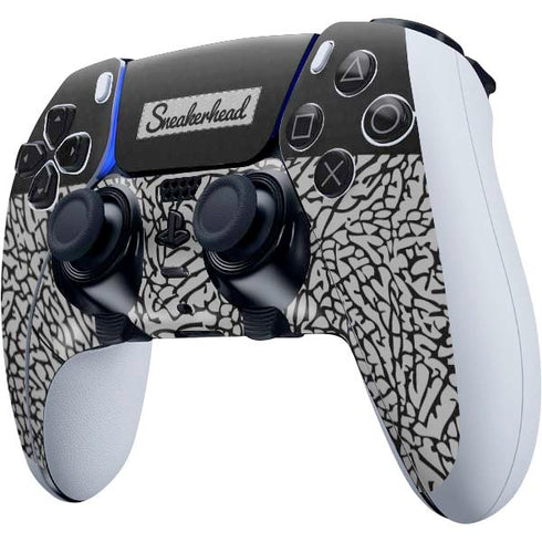 Elephant Print Sneakerhead Black PS5 DualSense Edge Pro Controller Skin