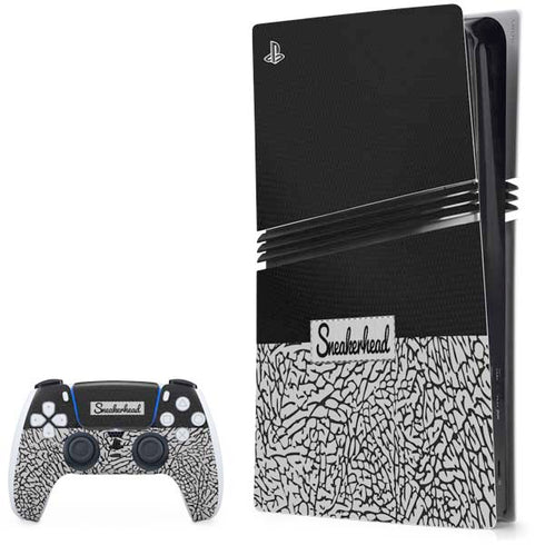 Elephant Print Sneakerhead Black PlayStation PS5 Skins