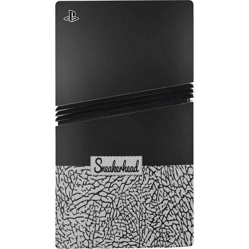 Elephant Print Sneakerhead Black PS5 Pro Disk Console Skin