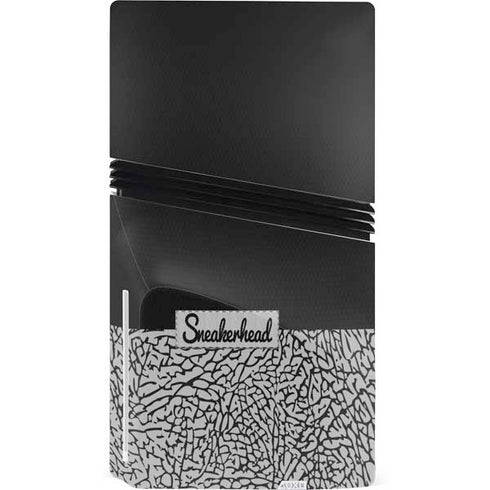 Elephant Print Sneakerhead Black PS5 Pro Disk Console Skin