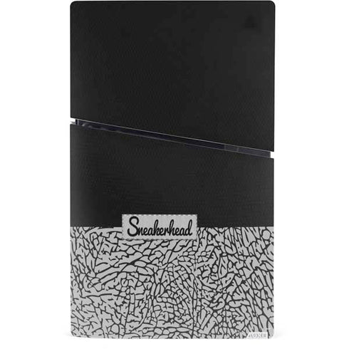 Elephant Print Sneakerhead Black PS5 Slim Digital Edition Console Skin