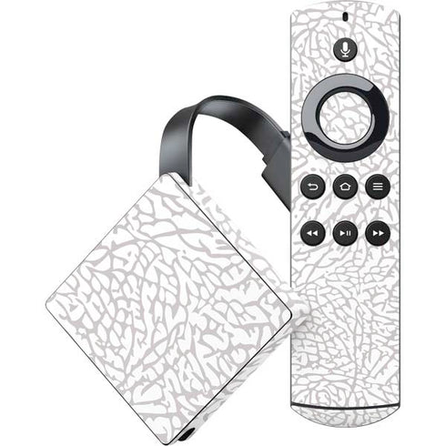 Elephant Print White Amazon Fire TV Skin