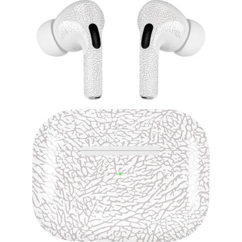 Elephant Print White AirPods Skins