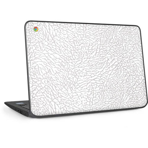 Elephant Print White HP Chromebook Skin