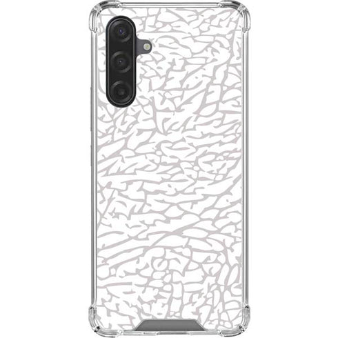 Elephant Print White Galaxy A17 Clear Case