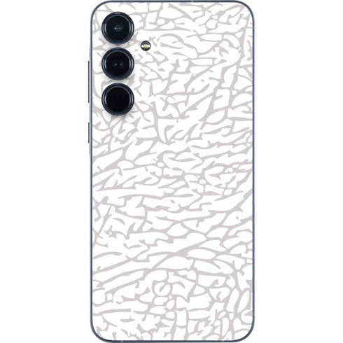 Elephant Print White Galaxy A35 5G Skin