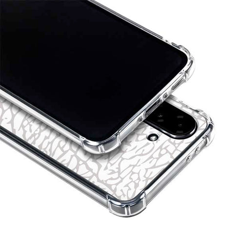 Elephant Print White Galaxy A36 5G Clear Case