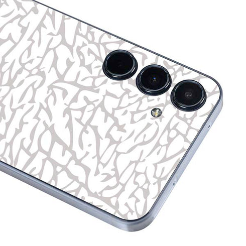 Elephant Print White Galaxy A55 5G Skin
