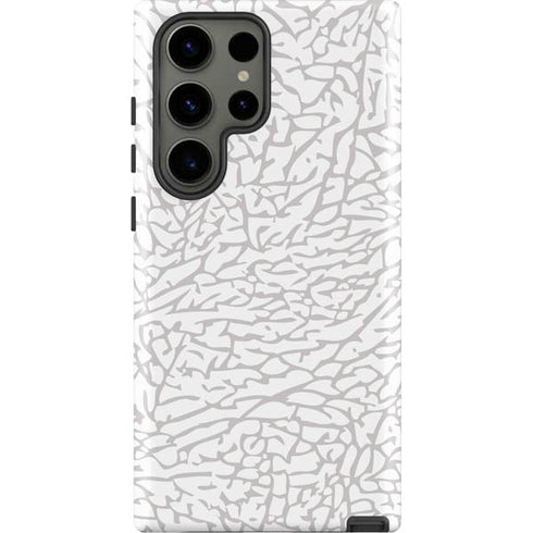 Elephant Print White Galaxy S23 Ultra Pro Case