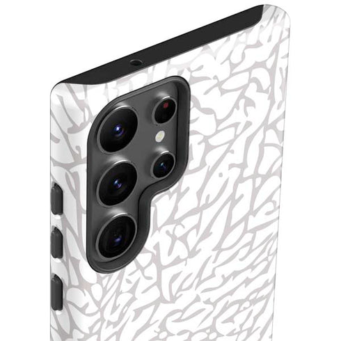 Elephant Print White Galaxy S23 Ultra Pro Case