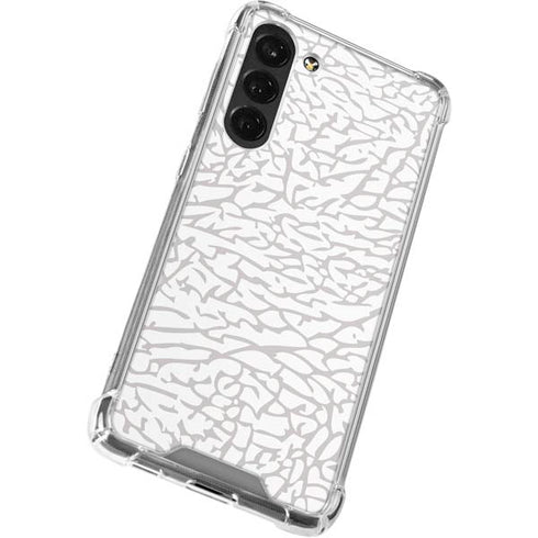 Elephant Print White Galaxy S24 FE Clear Case