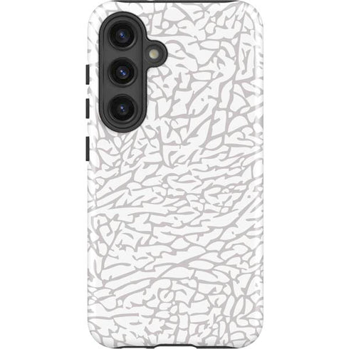 Elephant Print White Galaxy S25 Impact Case