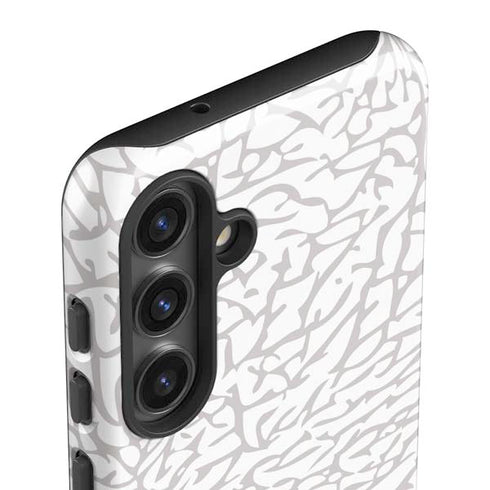 Elephant Print White Galaxy S25 Impact Case