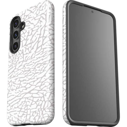 Elephant Print White Galaxy S25 Impact Case