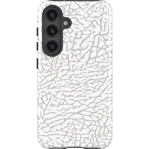 Elephant Print White Galaxy S25 Plus Impact Case